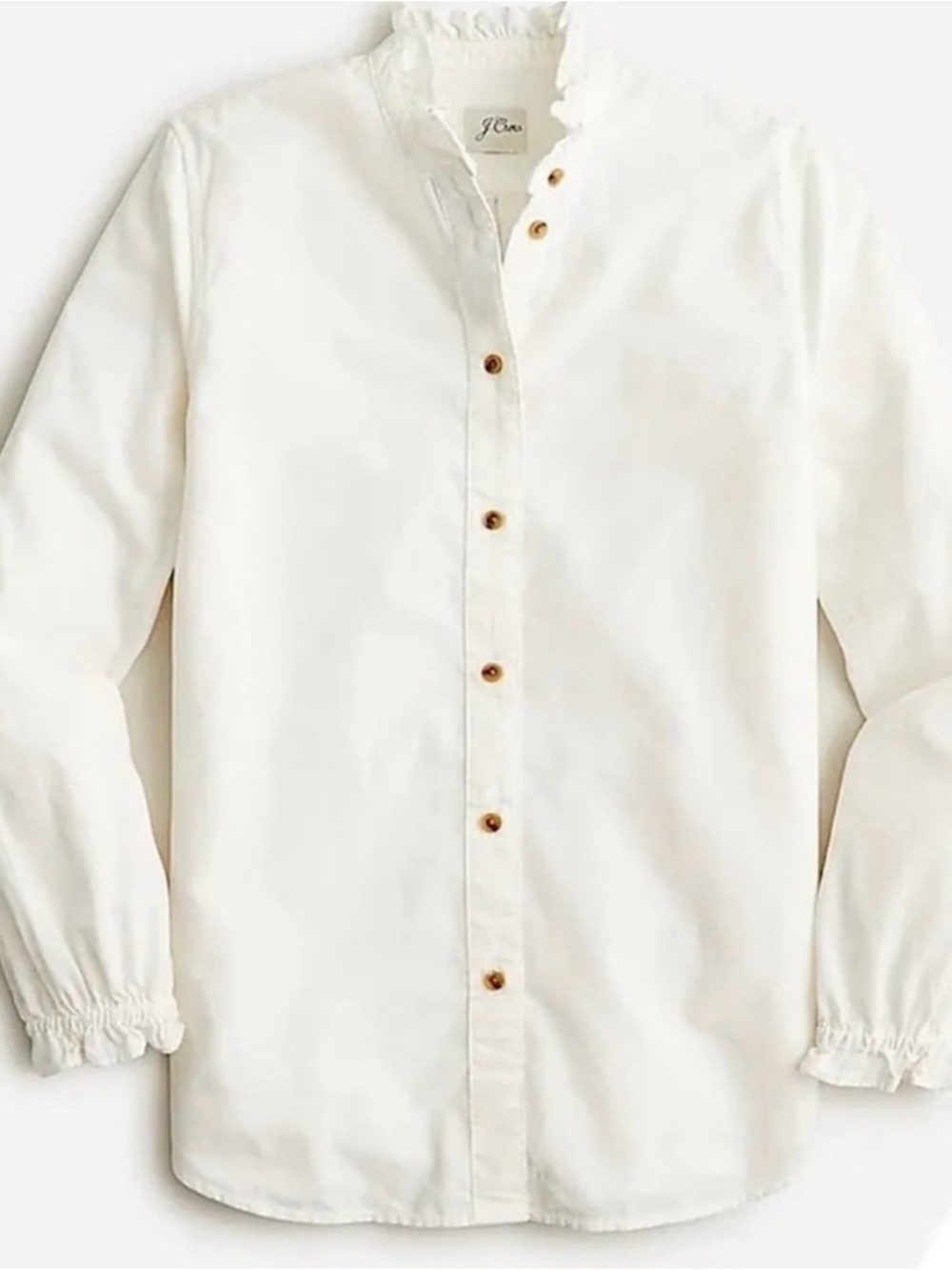 J. CREW Classic Fit Button Down Shirt Size 2 ruffleneck shirt in corduroy xs